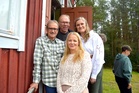 Jottain uutta ja jottain vanhaa -konsertin jälkeen asettuivat yhteiskuvaan Marppa Murtagh (alin), Helena Lehtimäki, Martti Heikkilä ja Jukka Saarinen (ylin). Kuva Timo Vesamäki.